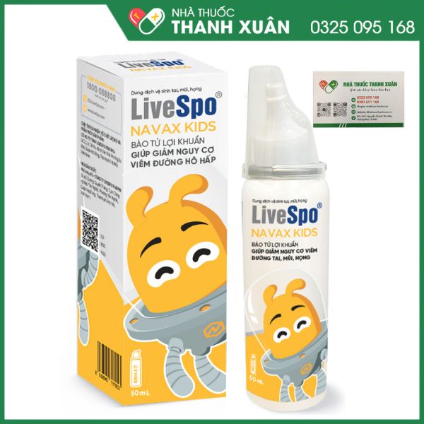 Dung dịch vệ sinh tai, mũi, họng LiveSpo Navax Kids